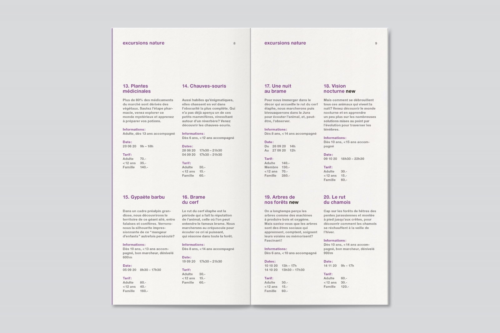 Association La Libellule - Programme